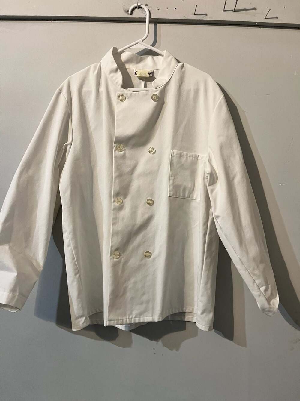 Uniform City White Long Sleeve Double Breasted Chef Coat 003-084